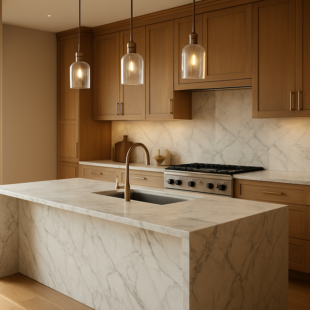 Marble & Brass Kitchen