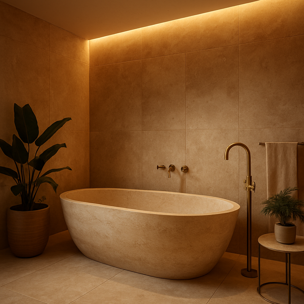 Travertine Bathing Room